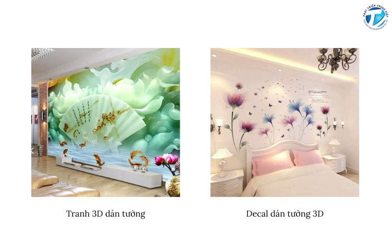 Tranh 3D dán tường và decal dán tường 3D